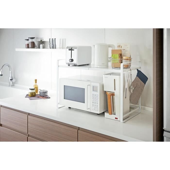 Étagère - Yamazaki - 3130 Tower - Extensible - Acier - Blanc - 47.575 x 35 x 50 cm