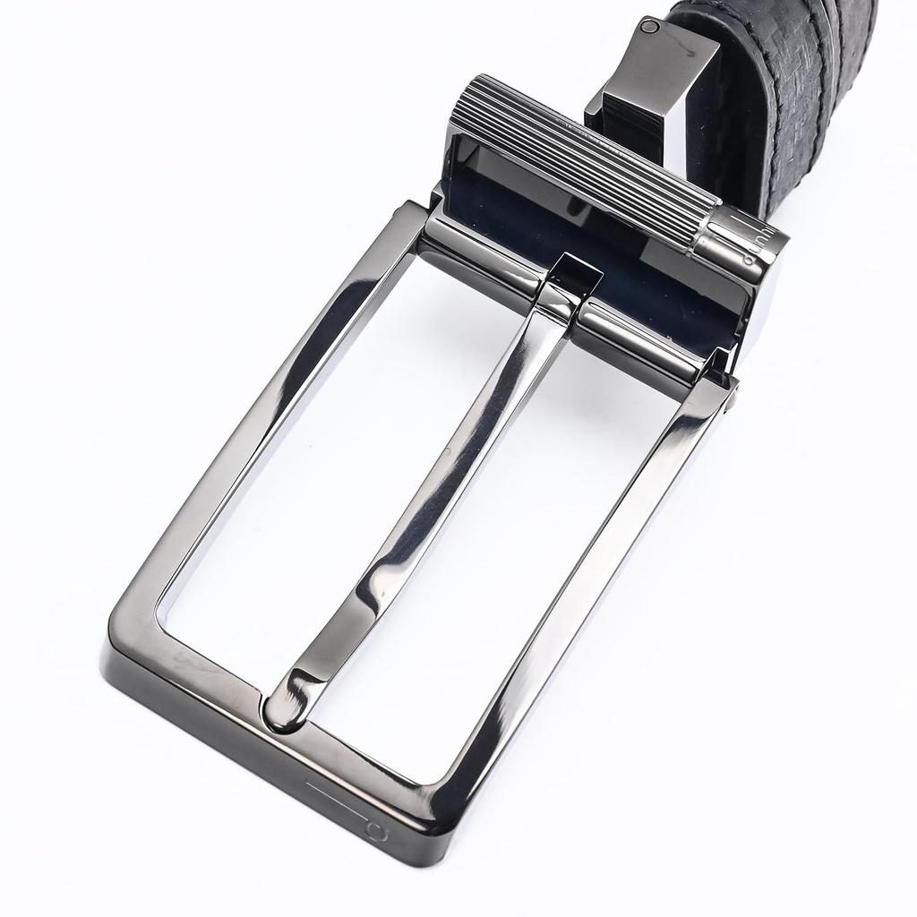 [Dunhill] Men's Belt, 3cm Wide, Reversible, Chassis Round Roller Buckle, BlackBrown, Stringa System Compatible, DU24F4T22RR001, UK [Used]
