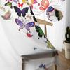 Colorful Butterfly HeartShaped Chiffon Sheer Drapes for Living Room Bedroom Home Decoration Window S Curtain