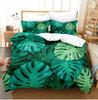 Comforter Super Soft White Bedding Set Green Fresh Winter Plantain Leaves S Kids Adult Queen King Housse De Couette 220X240
