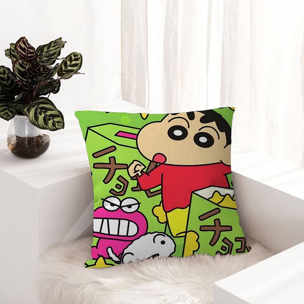 C-Crayon Anime S-ShinChans Maple Design Cushion Cover Happy Autumn Harvest Decor Holiday Decorati Pillow Cover
