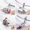 New 925 Silver Christmas Series Charm Beads For Bracelet Pendant Charm Women DIY Christmas Gift