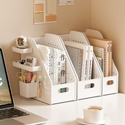 Pegboard Design Desktop File Storage Rack DIY Stable Perforated Board Storage Box with Pegboard Organizer File Organizer Holder