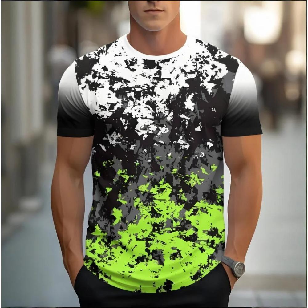 

Geometric Abstract Design Men s Tees - High-Quality Short Sleeve T-Shirts with Contemporary Art Patterns S