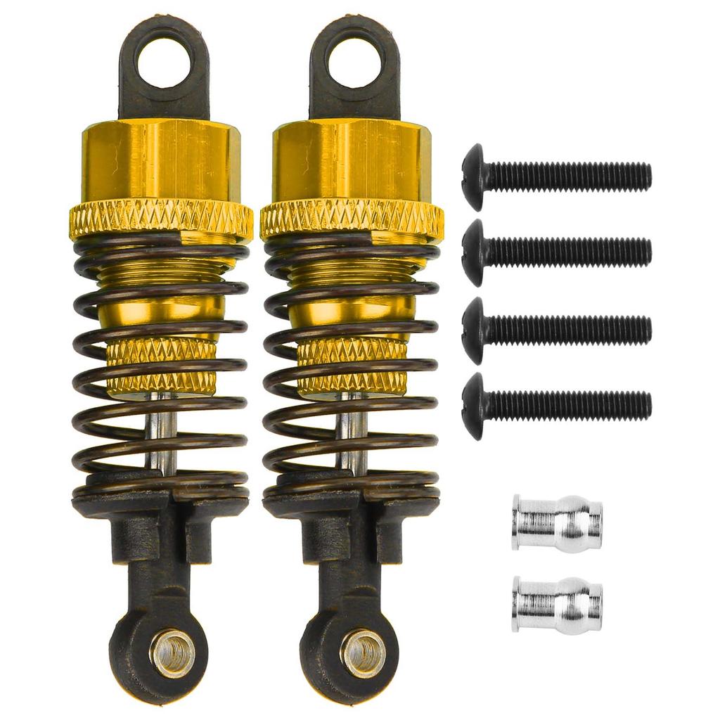2 Stück RC Metall Stoßdämpfer Dämpfer Stoßdämpfer Set für Wltoys A959 A949 A969 118 RC AutoGold