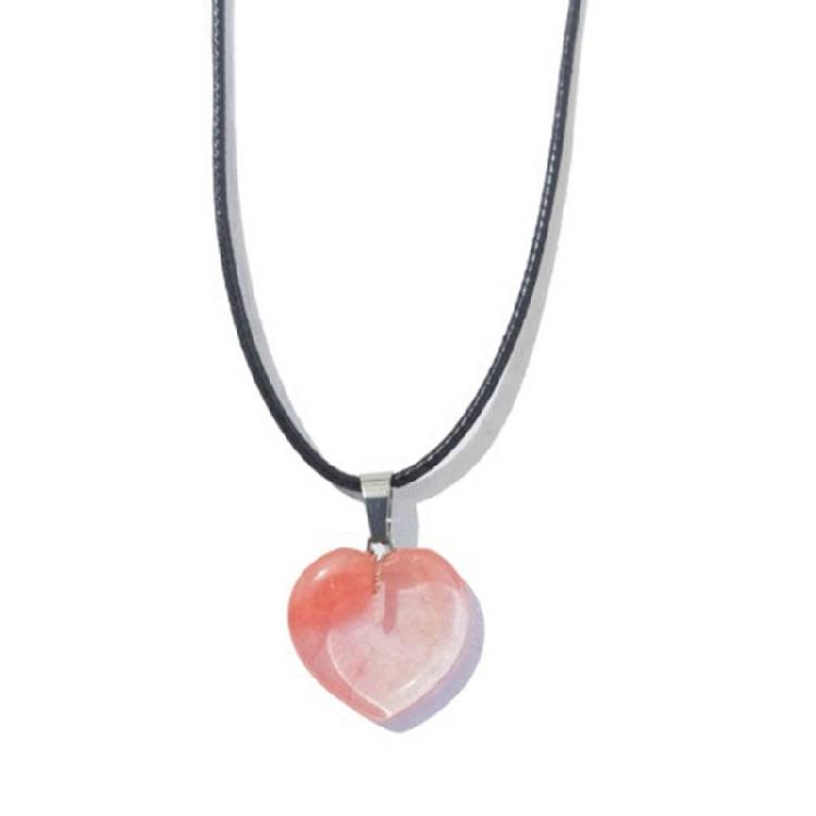 Natural Stone Necklace Wax Rope Necklace Pendant Jewelry Gift for Women Men