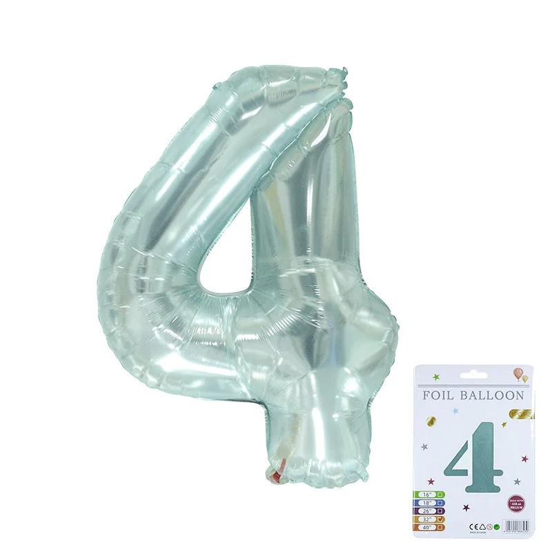 Jelly Blue Number Balloons 0-9 Birthday Wedding Party Decora for Adult Child Birthday Baby Shower Party DIY Photo 32inch Balloon