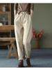 Dames harembroek met verdikte taille, herfst/winterstijl 2026, modieuze elastische taille, lange, comfortabele broek