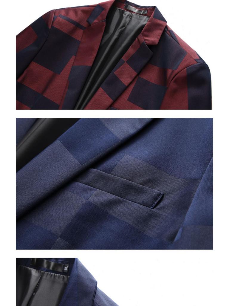 2022 Men's Slim-Fit Jacquard Suit: Large Size Casual, Wedding & Nightclub