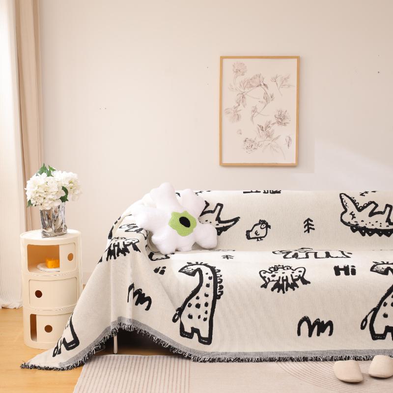 1pc Sofa Cover, Universal Sofa Slipcover For All Seasons, Non-slip Sofa Cover Blanket, Sofa Cushion Protective Cover, Suitable F