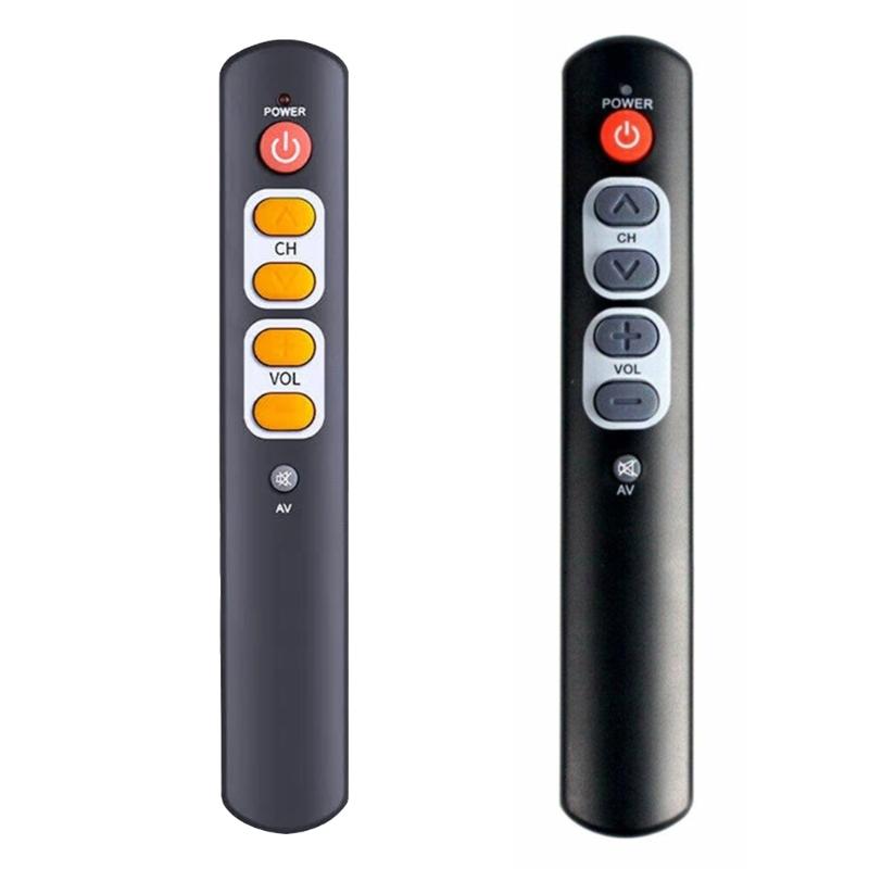 Ergonomic Learning Remote Control With 6 Large Button Intelligent Controller For Sound And Video Device Easy To Use