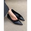 French Minimalist Flat Shoes Women's One-pedal Temperament Pointed Single Shoes Commuting Shallow Mouth Women's Shoes