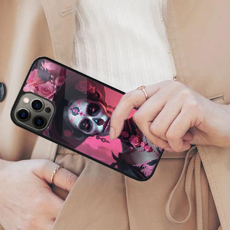 Mexican Skull Girl Tattooed Art Magnetic Phone Case For APPLE iPhone 17 Air 16 14 13 12 Pro Max 15 Plus Wireless MagSafe Cover