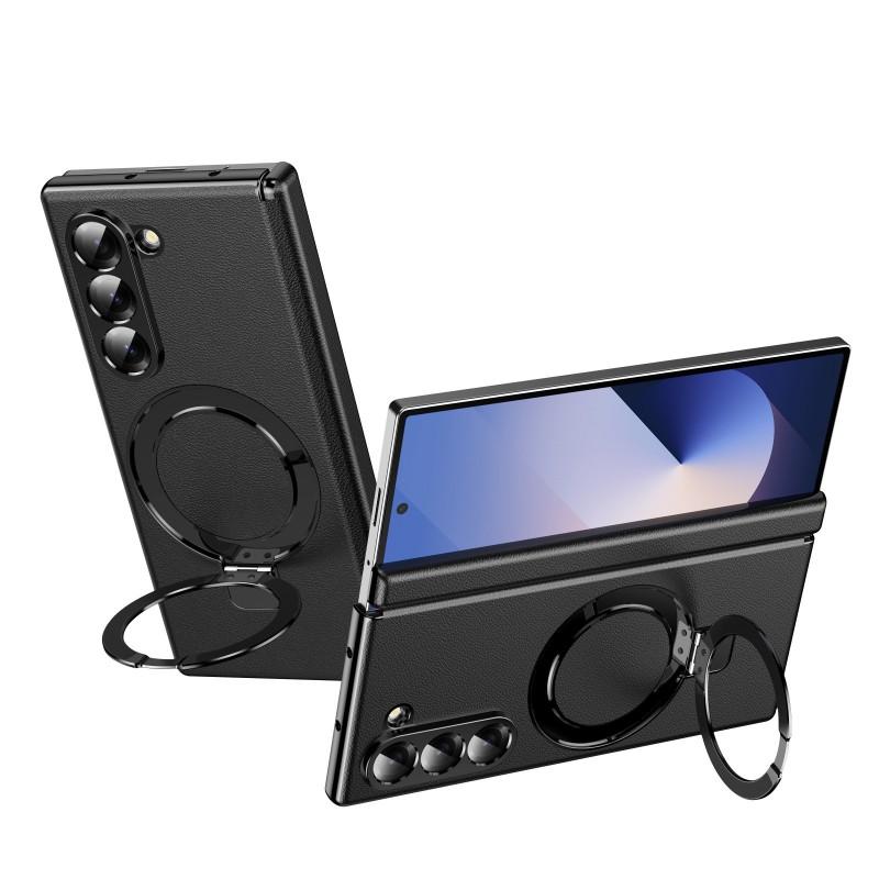 Magnetic Adsorption Phone Case With Built-in Kickstand Galaxy Z Fold 8 Ultra 7 PCTPU Hybrid Shockproof