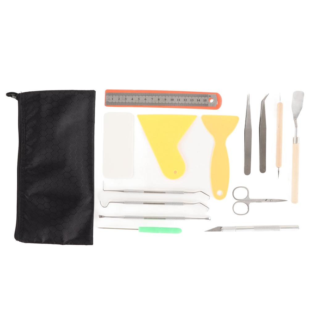 Craft Vinyl Weeding Set 15 Pcs Practical Ruler Scissors Tweezers Weeding Crochet DIY Craft Vinyl Accessories