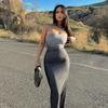 Western Style Women Clothes 2024 Summer New Fashion Wrap-around Gyaru Slim Fit Gradient Color Dress Double Layer
