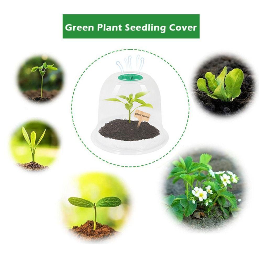 10pcs Plastic Planting Protective Cover Transparent Thermal Seedling Insulation Cover Moisturizing Reusable Seedling Hood