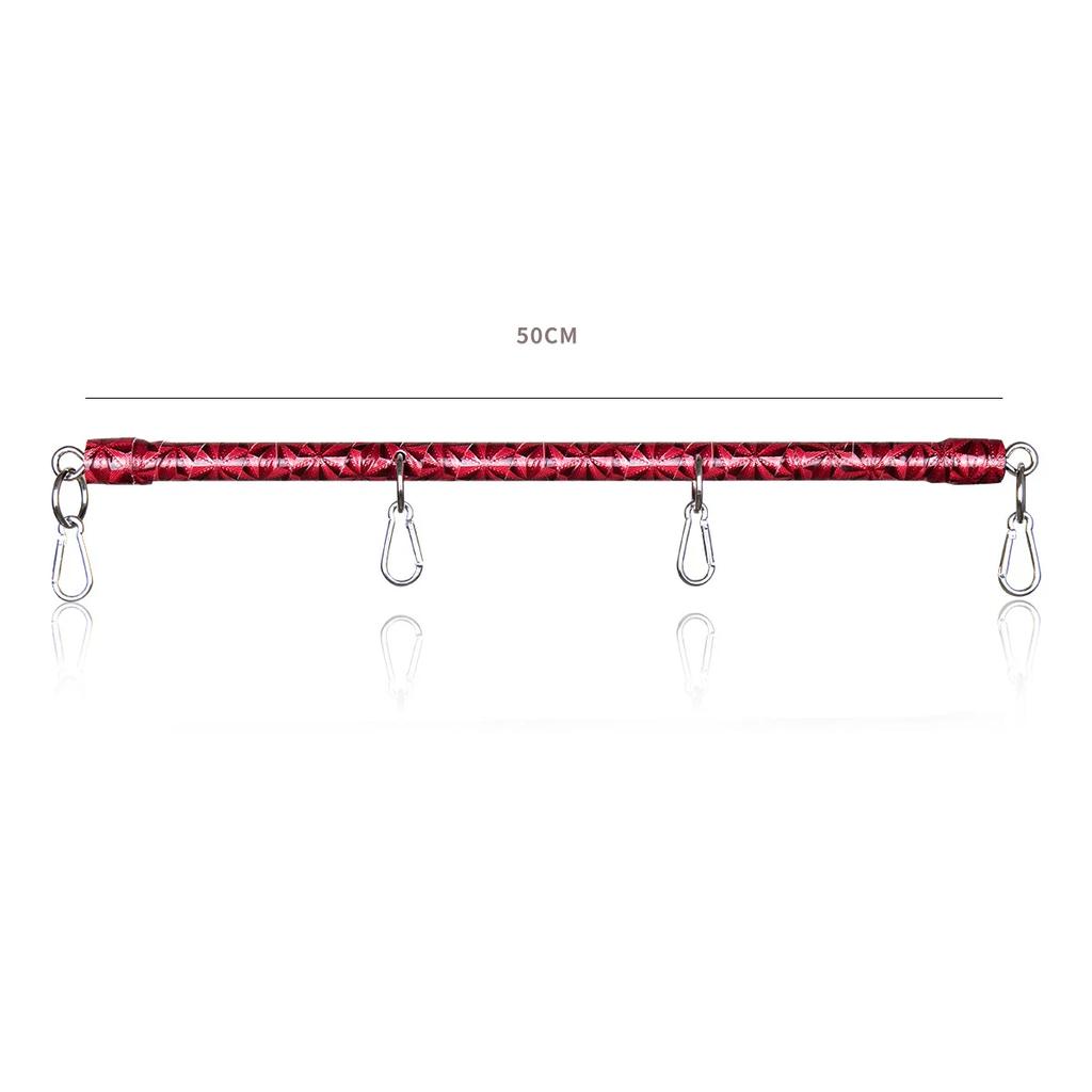 Stainless Steel Metal PU Leather Open Leg Bar Bondage For Handcuffs Wrist Ankle Restraint Accessory Erotic Sex Toy