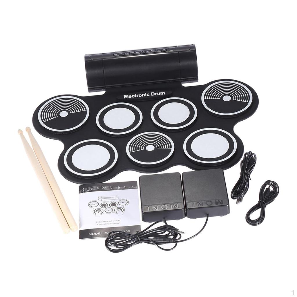 Electronic Drum Set Built In Dual Stereo Speakers for Beginners Digital