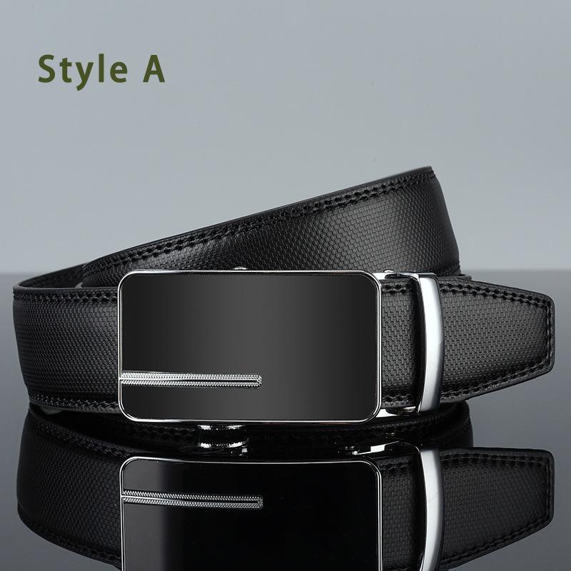 

Ремень мужской ремень мужской кожаный ремень автоматическая пряжка деловой ремень высококачественный кожаный ремень модный 130cm