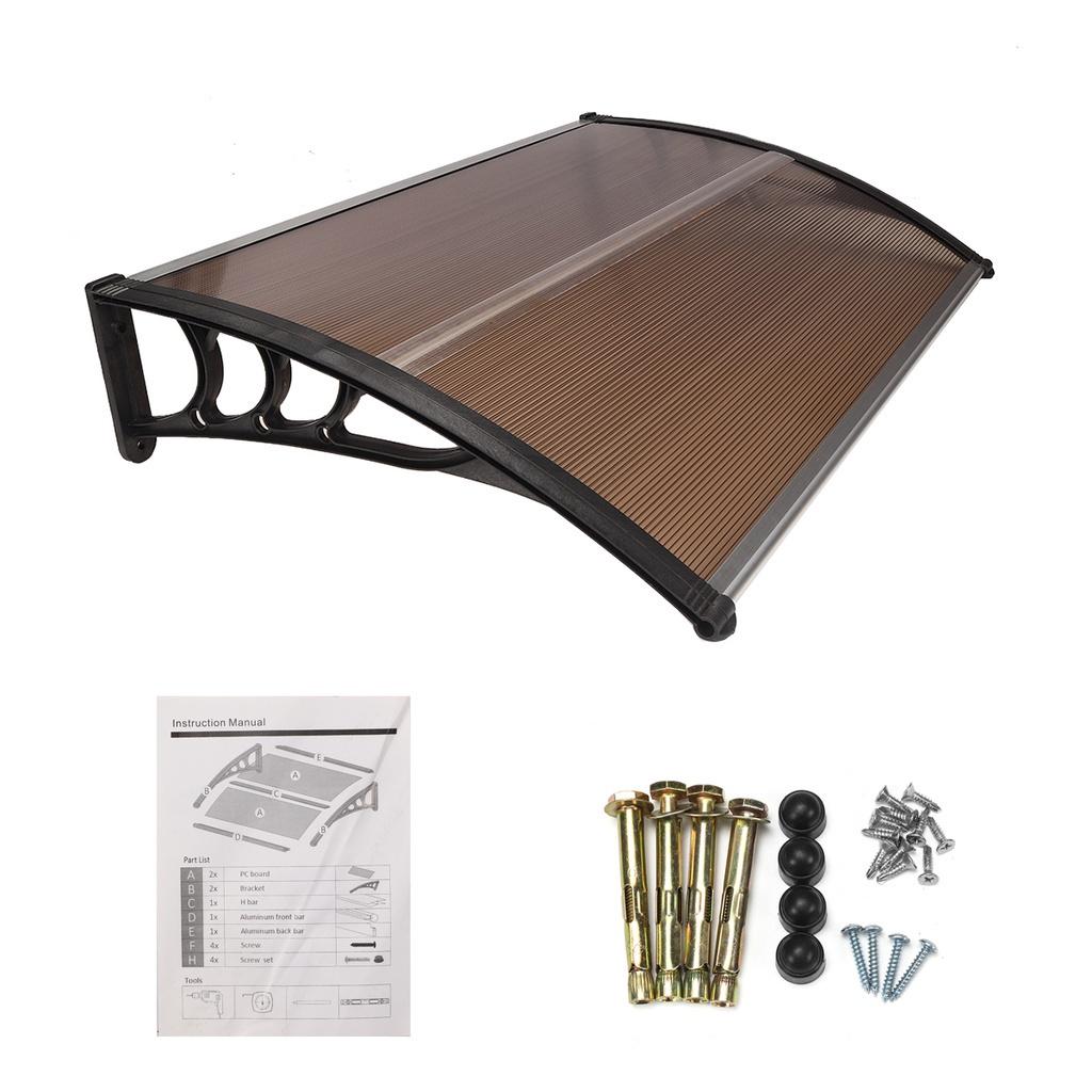 120x75cm Awning Door & Window Awning for Outdoor Entrance Patio Sunshade Durable Door Canopy