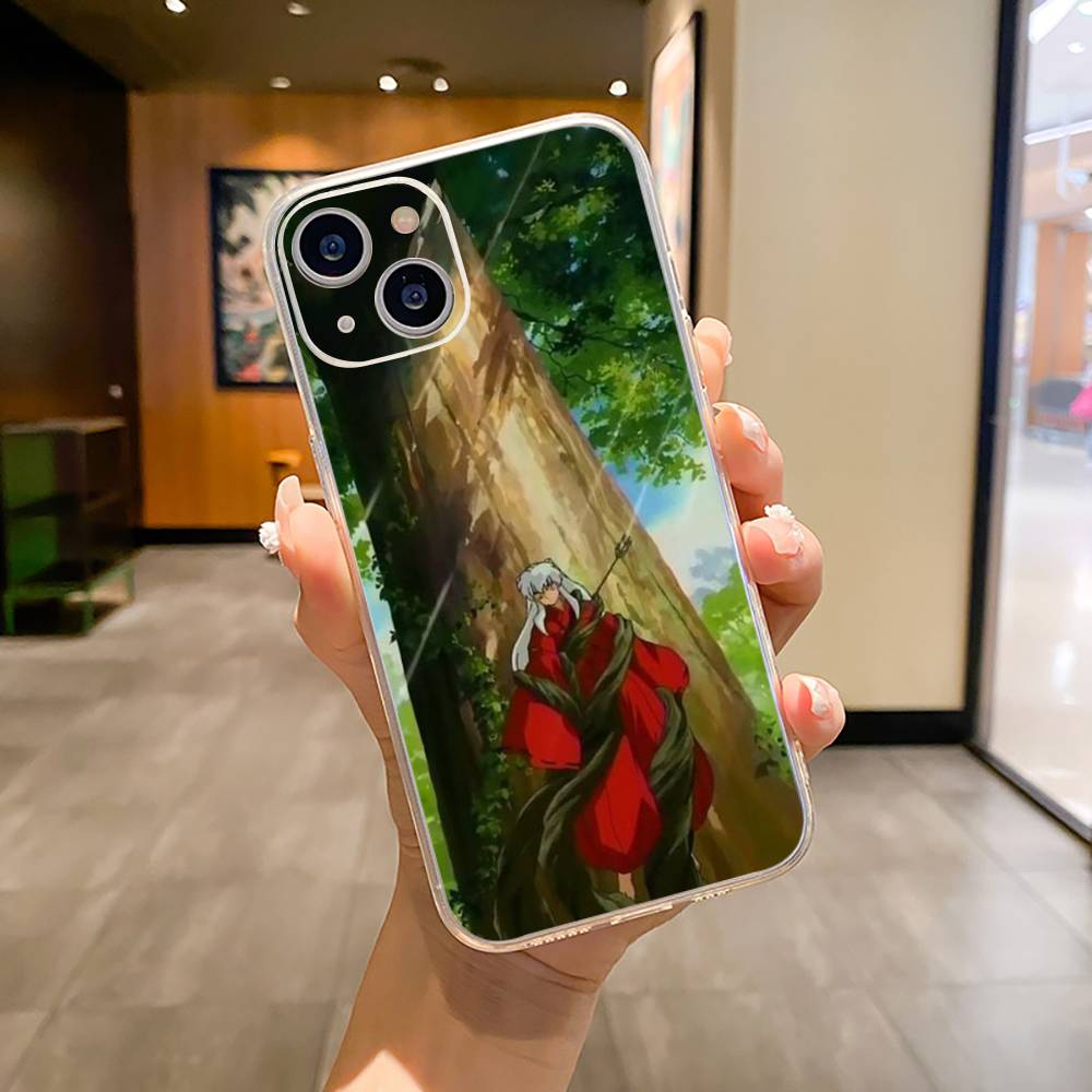 L-L-Inuyasha Phone Case For iPhone17,16,15,14,13,12,11 ,Pro Max, Plus Soft Silicone Transparent Cover