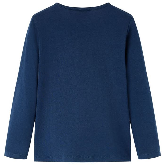 T-shirt enfants à manches longues bleu marine 92/104/116/128/140