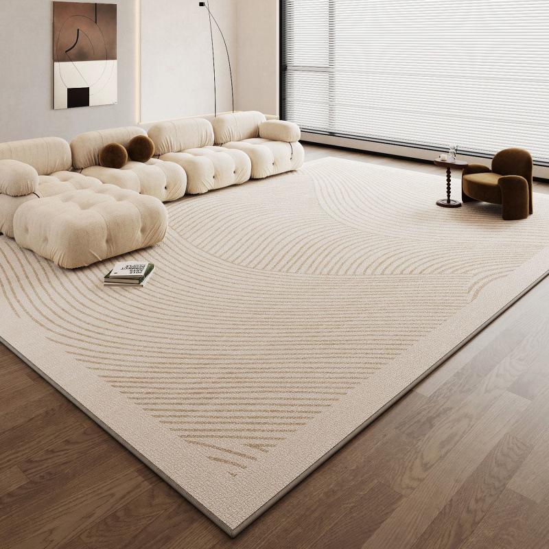 Carpet Living Room 2025 Cream Wind Leave-In Washable Bedroom Bedside Blanket Light Luxury Premium Sand Coffee Table Floor Mat