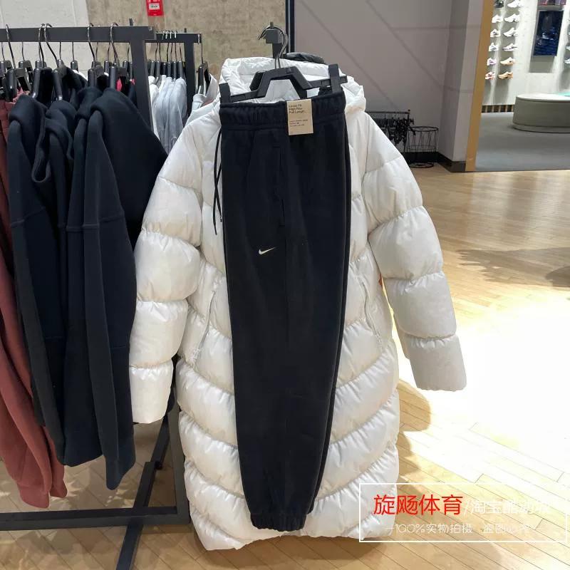 Nike Women s Sports Pants Autumn New Style Fleece-Lined Warm Loose-Fitting Cuffed Casual Long Pants Fb5579-010 XL