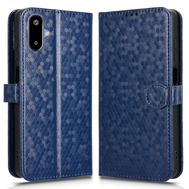 For Samsung Galaxy F06 5G/M06 5G Wallet Case Dot Pattern Imprint PU Leather Phone Cover