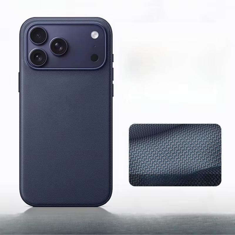 

Роскошный Тканый Магнитный Чехол для Телефона для Iphone 17 16 15 14 13 Pro Max TechWoven для Magsafe Беспроводной Зарядки iPhone 15 синий