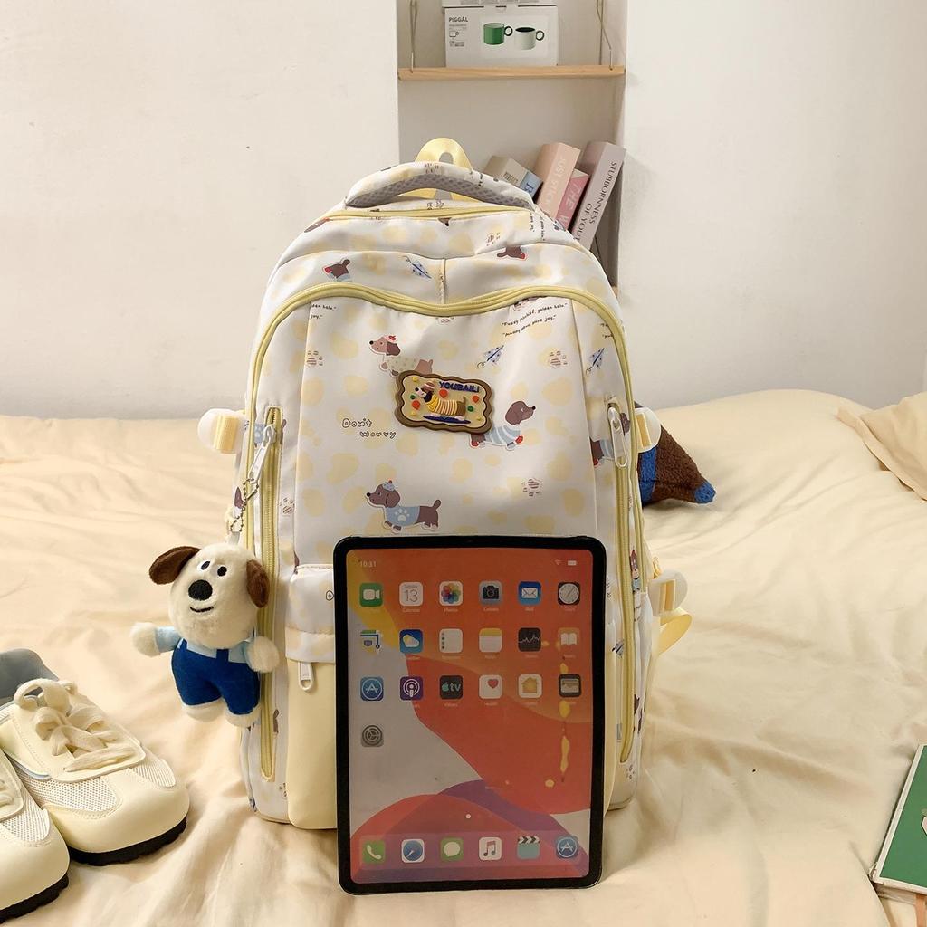 Ultra-light Backpack for Girls: Ideal for Middle & High School Students, Printed Laptop Backpack, Outing Handbag, Shoulder Bag