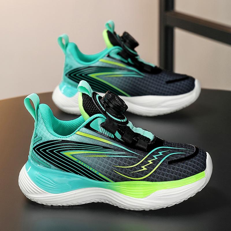 Boys shoes sneakers 2025 new spring children's running dad shoes button trendy brand older children's boys spring and autumn