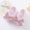 Bebeluși Fetițe Kid Prewalker Lovely Dot Plaid Bowknot Cu talpă moale Nou-născut Toddler First Walkers