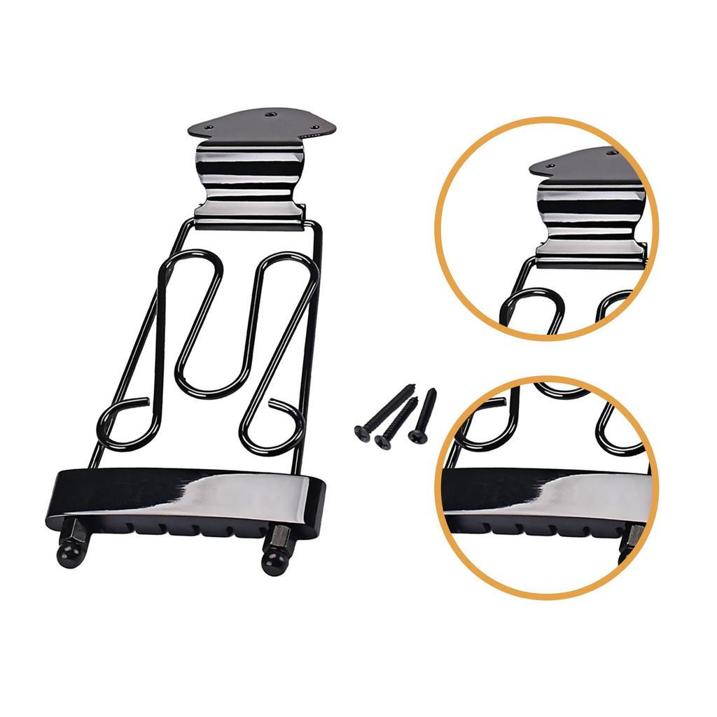 Guitar Trapeze Tailpiece with Mounting Screws, Replacement Repair Parts, Metal String Plate, 6 String for Jazz Archtop