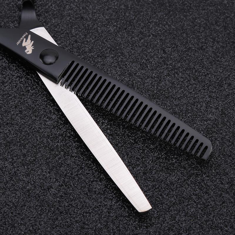 FGL 6" Black Dragon Hairdressing & Barber Scissors Set