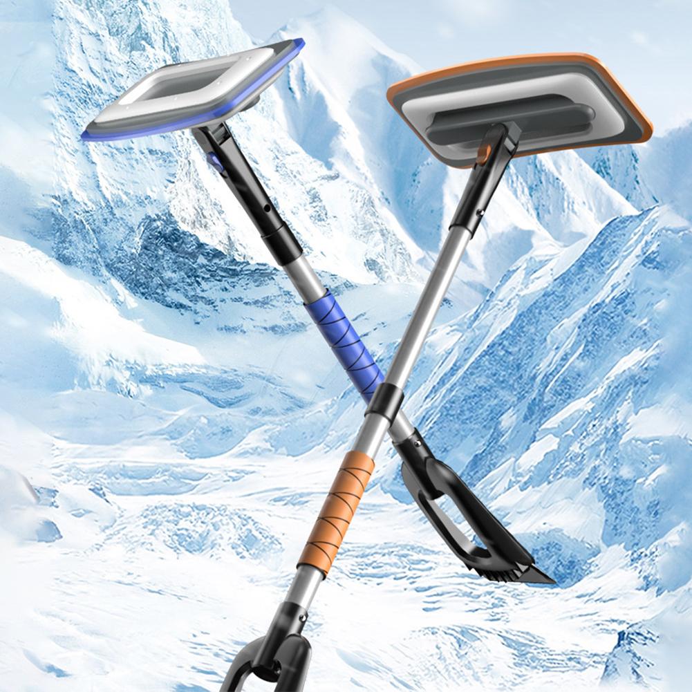 3-in-1 Car Snow Scraper 360° Rotation Front Windshield Ice Scraping Defrost Broom Anti-Slip for Car Windshield Window