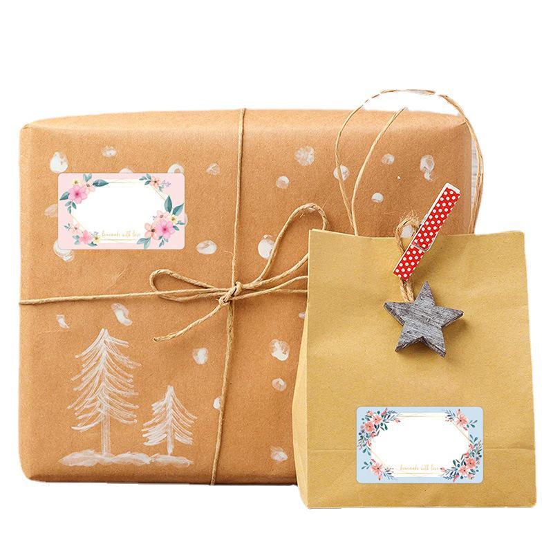 Floral Self-Adhesive Name Stickers, 250 Sheets/Roll for Kindergarten & Primary School