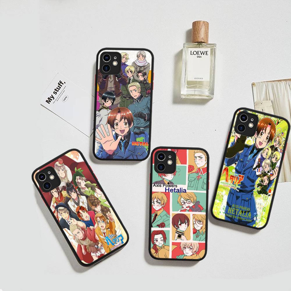 Cartoon Hetalia Axis Powers Phone Case For IPhone 11 12 13 14 15 16 Pro Plus X XS MAX Matte Bumper Shockproof Cover