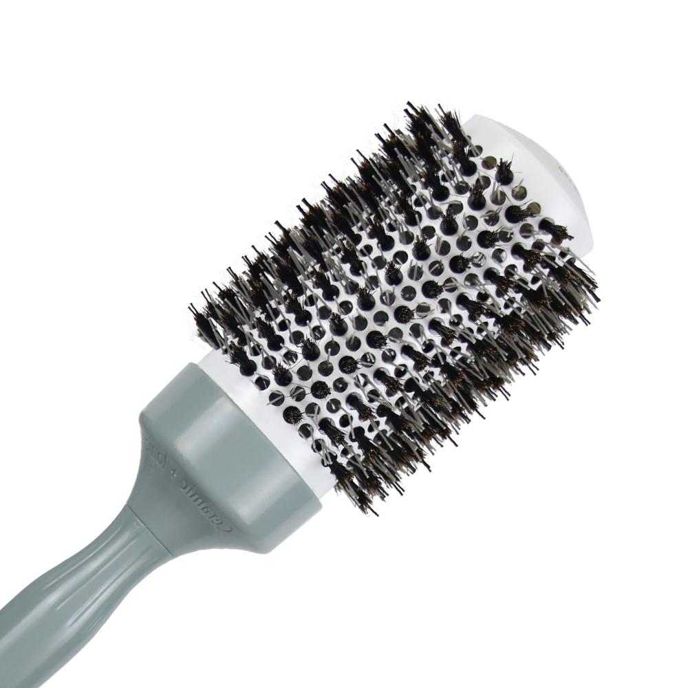 Hot Sale Green Grey Bristle Aluminium Tube Comb Hairdressing Curling Comb Air Conductive Styling Comb Anti-static Cylinder Roller Comb