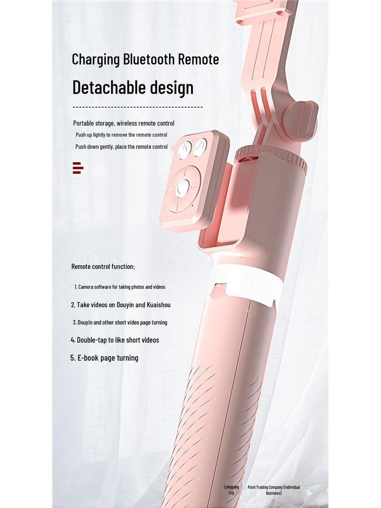 1,75 m Wiederaufladbarer Bluetooth-Selfie-Stick & Stativ für TikTok & Live-Streaming