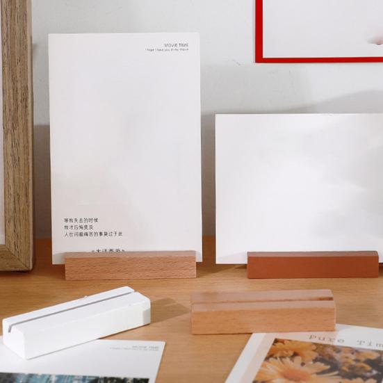 10Pcs/Set Wooden Card Holder Perfect Match Smooth Surface Vintage Style Wedding Party Card Holder Stand for Home