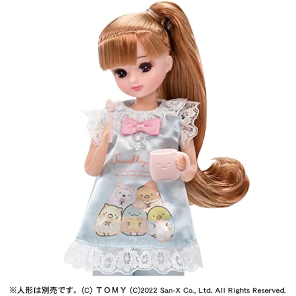 TAKARA TOMY (TAKARA TOMY) Licca-chan Dress Sumikko Gurashi Pajamas Party Set, Dress Up, Playhouse...