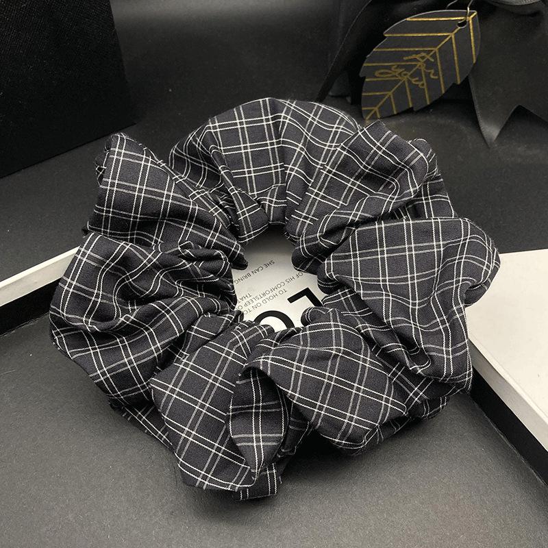 2025 Retro Plaid Fabric Scrunchie Hair Tie for Women