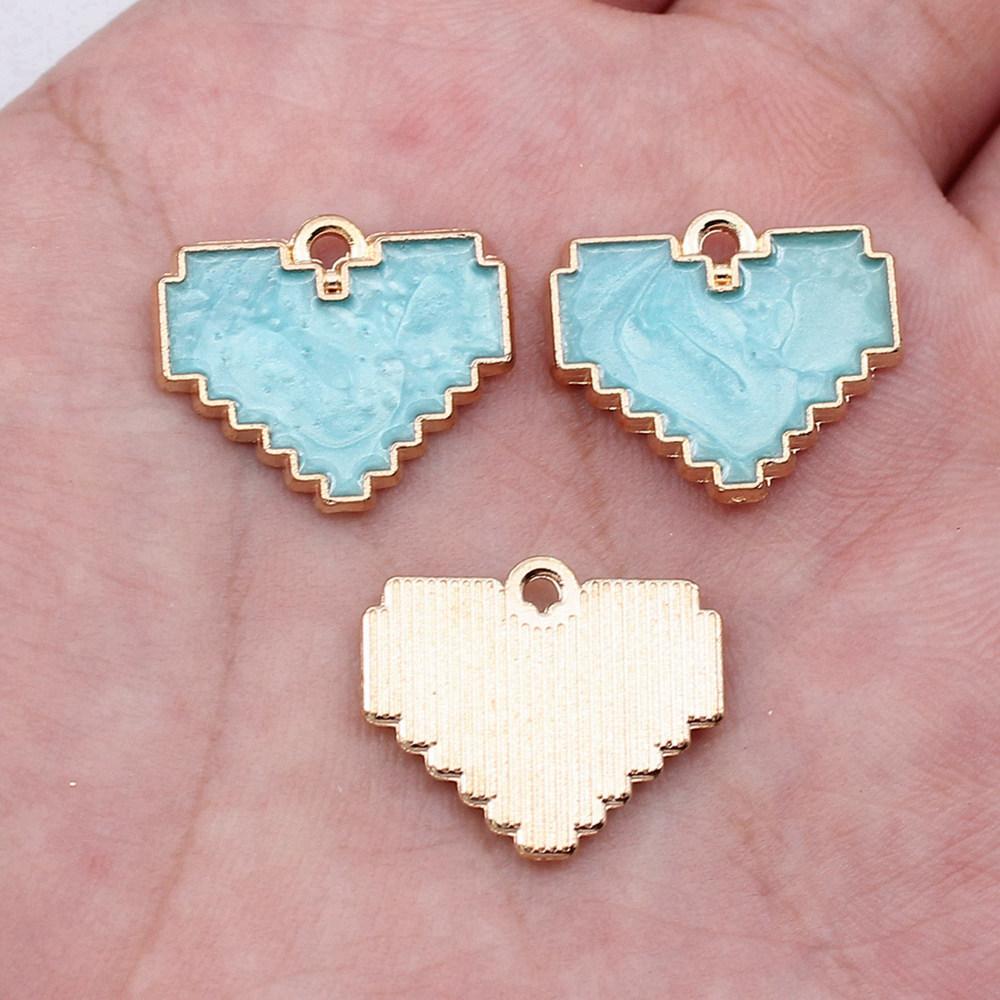 Charms Heart Enamel Pendants Wedding Jewelry Findings QC066
