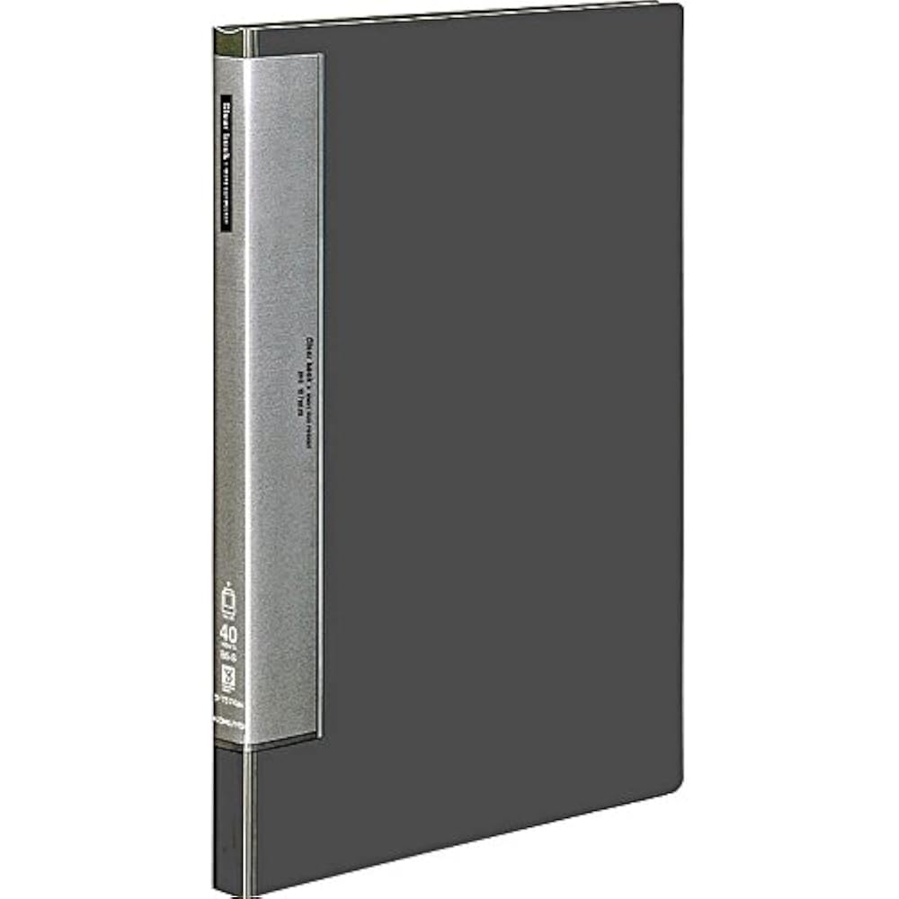 Kokuyo File Clear File Wave Cut B4 40 Pocket Black LA-T574DM