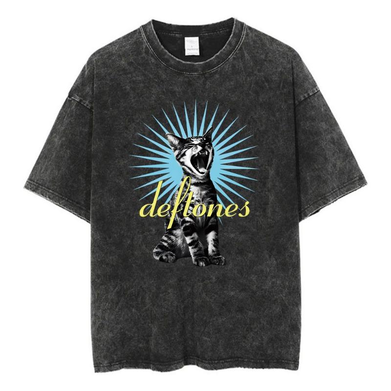 Deftones Band-Diamond Eyes Music Album Cover T-Shirt Metal Rock Clothes Cotton Vintage Short Sleeve Tees For Women Plus Size Tops
