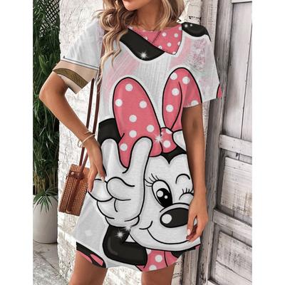 Vestido de Verano 2025 con Estampado Animal para Mujer, Manga Corta, Ropa de Playa para el Sol, Vestido Elegante Casual para Fiesta