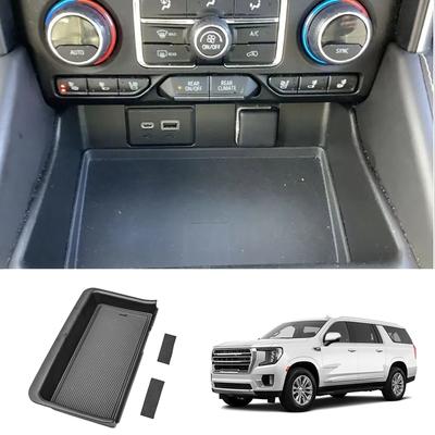 Center Console Organizer for -2024 GMC Yukon/Chevy Suburban/Tahoe Gear Shifter Ert Tray Middle Console Compartment Cover