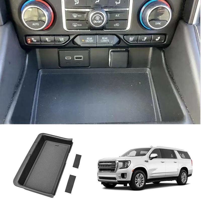 Mittelkonsolen-Organizer für -2024 GMC Yukon/Chevy Suburban/Tahoe Schalthebel-Ablagefach Abdeckung für Mittelkonsolenfach